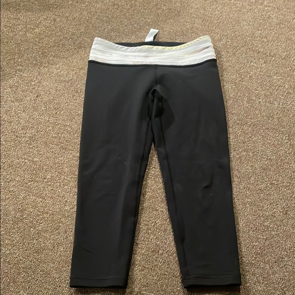 Ivivva Black and White Leggings with Elastic Waistband